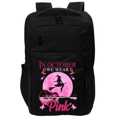 In October We Wear Pink Halloween Breast Cancer Impact Tech Backpack