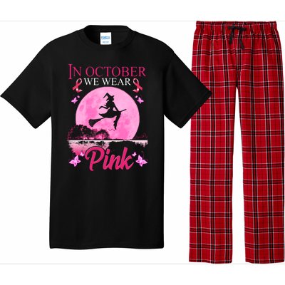 In October We Wear Pink Halloween Breast Cancer Pajama Set