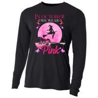 In October We Wear Pink Halloween Breast Cancer Cooling Performance Long Sleeve Crew