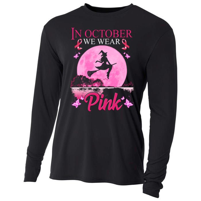 In October We Wear Pink Halloween Breast Cancer Cooling Performance Long Sleeve Crew