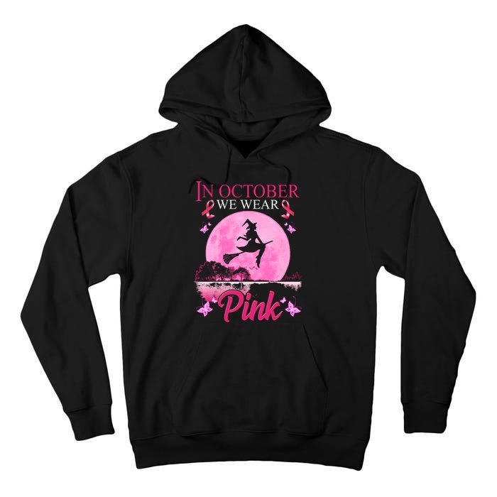 In October We Wear Pink Halloween Breast Cancer Tall Hoodie