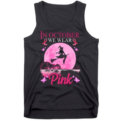 In October We Wear Pink Halloween Breast Cancer Tank Top