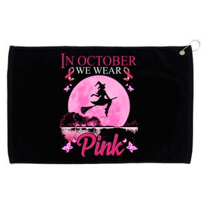 In October We Wear Pink Halloween Breast Cancer Grommeted Golf Towel