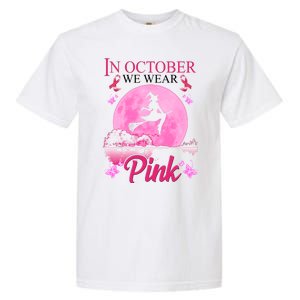 In October We Wear Pink Halloween Breast Cancer Garment-Dyed Heavyweight T-Shirt