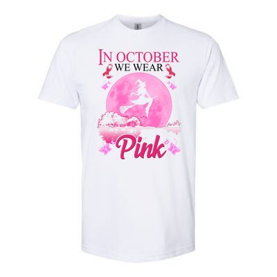 In October We Wear Pink Halloween Breast Cancer Softstyle CVC T-Shirt