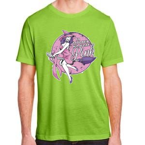 In October We Wear Pink Breast Cancer Witch Halloween Adult ChromaSoft Performance T-Shirt