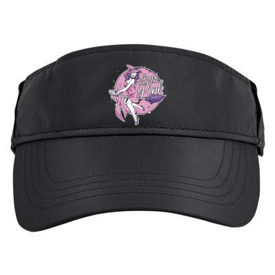 In October We Wear Pink Breast Cancer Witch Halloween Adult Drive Performance Visor