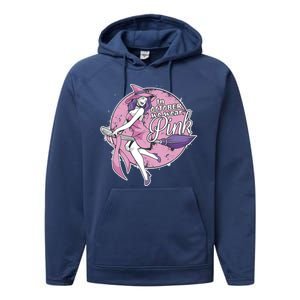 In October We Wear Pink Breast Cancer Witch Halloween Performance Fleece Hoodie