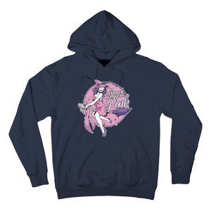 In October We Wear Pink Breast Cancer Witch Halloween Hoodie