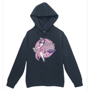 In October We Wear Pink Breast Cancer Witch Halloween Urban Pullover Hoodie