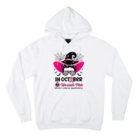 In October Wear Pink Breast Cancer Awareness Witch Halloween Costume Hoodie