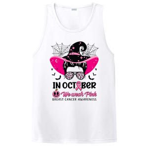 In October Wear Pink Breast Cancer Awareness Witch Halloween Costume PosiCharge Competitor Tank