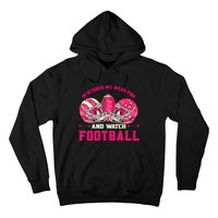 In October We Wear Pink And Watch Football Breast Cancer Hoodie