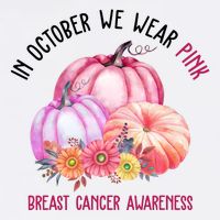 In October We Wear Pink Breast Cancer Awareness Pumpkin Fall Doggie Tank