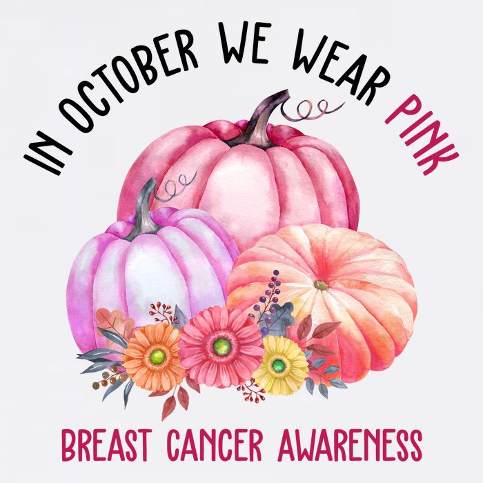 In October We Wear Pink Breast Cancer Awareness Pumpkin Fall Doggie Tank