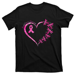 In October We Wear Pink Breast Cancer Awareness  Dragonfly T-Shirt