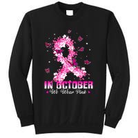 In October We Wear Pink Breast Cancer Awareness Pink Ribbons Sweatshirt