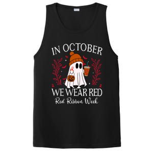 In October We Wear Red For Red Ribbon Week Awareness PosiCharge Competitor Tank