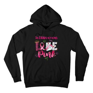 In October We Wear Love Postal Worker Breast Cancer Hoodie