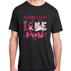 In October We Wear Love Postal Worker Breast Cancer Adult ChromaSoft Performance T-Shirt