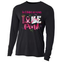 In October We Wear Love Postal Worker Breast Cancer Cooling Performance Long Sleeve Crew