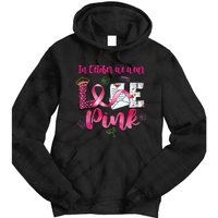 In October We Wear Love Postal Worker Breast Cancer Tie Dye Hoodie