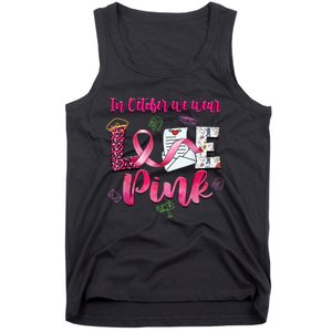 In October We Wear Love Postal Worker Breast Cancer Tank Top