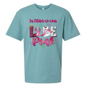 In October We Wear Love Postal Worker Breast Cancer Sueded Cloud Jersey T-Shirt