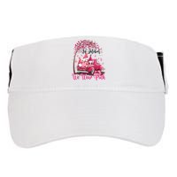 In October We Wear Pink Gnomes Truck Breast Cancer Adult Drive Performance Visor