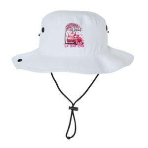 In October We Wear Pink Gnomes Truck Breast Cancer Legacy Cool Fit Booney Bucket Hat