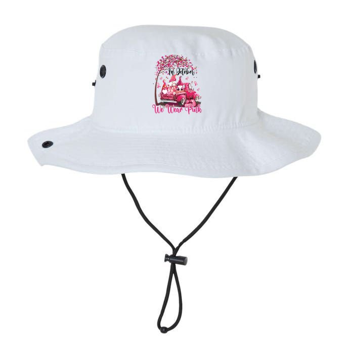 In October We Wear Pink Gnomes Truck Breast Cancer Legacy Cool Fit Booney Bucket Hat