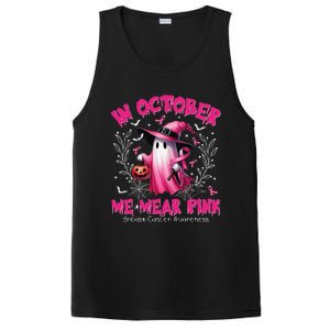 In October We Wear P.Ink Ghost Witch Breast Cancer Awareness Gift PosiCharge Competitor Tank