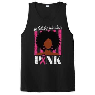 In October We Wear Pin.K Afro Woman Breast Cancer Awareness PosiCharge Competitor Tank