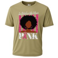 In October We Wear Pin.K Afro Woman Breast Cancer Awareness Performance Shirt