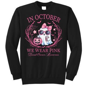 In October We Wear Pin.K Ghost Breast Cancer Awareness Sweatshirt