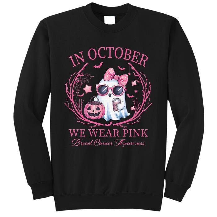 In October We Wear Pin.K Ghost Breast Cancer Awareness Sweatshirt