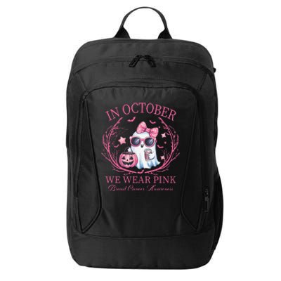 In October We Wear Pin.K Ghost Breast Cancer Awareness City Backpack