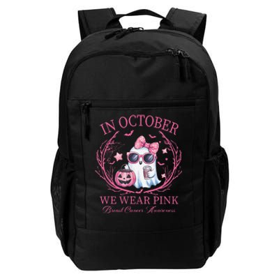 In October We Wear Pin.K Ghost Breast Cancer Awareness Daily Commute Backpack