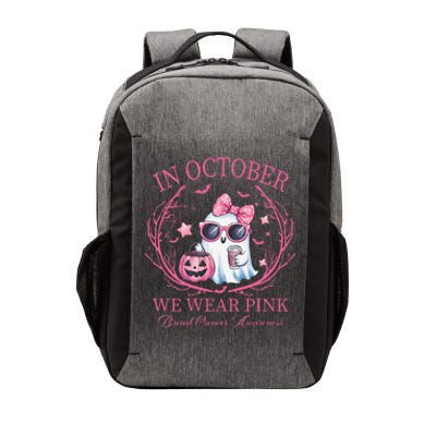 In October We Wear Pin.K Ghost Breast Cancer Awareness Vector Backpack