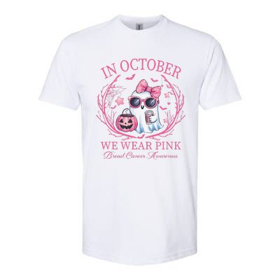 In October We Wear Pin.K Ghost Breast Cancer Awareness Softstyle CVC T-Shirt