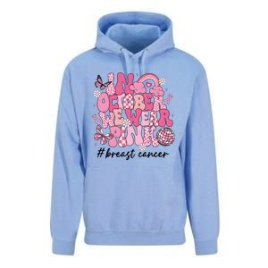 In October We Wear Retro Breast Cancer Awareness Unisex Surf Hoodie