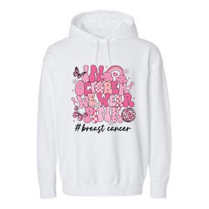 In October We Wear Retro Breast Cancer Awareness Garment-Dyed Fleece Hoodie