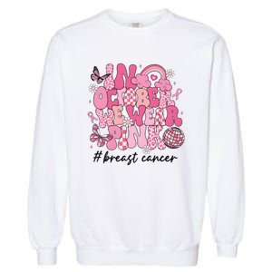 In October We Wear Retro Breast Cancer Awareness Garment-Dyed Sweatshirt