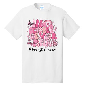 In October We Wear Retro Breast Cancer Awareness Tall T-Shirt