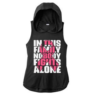 IN OCTOBER WE WEAR PINK Ribbon Leopard Pumpkin Breast Cancer Ladies PosiCharge Tri-Blend Wicking Draft Hoodie Tank