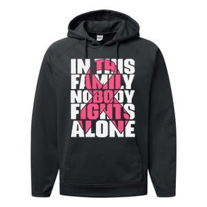 IN OCTOBER WE WEAR PINK Ribbon Leopard Pumpkin Breast Cancer Performance Fleece Hoodie