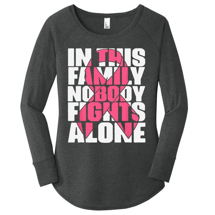 IN OCTOBER WE WEAR PINK Ribbon Leopard Pumpkin Breast Cancer Women's Perfect Tri Tunic Long Sleeve Shirt