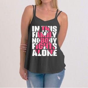 IN OCTOBER WE WEAR PINK Ribbon Leopard Pumpkin Breast Cancer Women's Strappy Tank