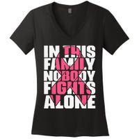 IN OCTOBER WE WEAR PINK Ribbon Leopard Pumpkin Breast Cancer Women's V-Neck T-Shirt