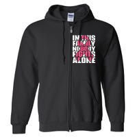 IN OCTOBER WE WEAR PINK Ribbon Leopard Pumpkin Breast Cancer Full Zip Hoodie